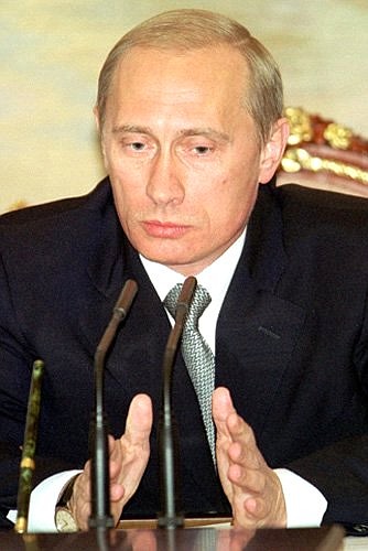 President Putin at a meeting of the Security Council.