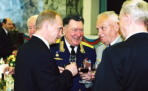 President Putin with war veterans at the ceremonial reception in honour of the 56th anniversary of Victory in the Second World War.