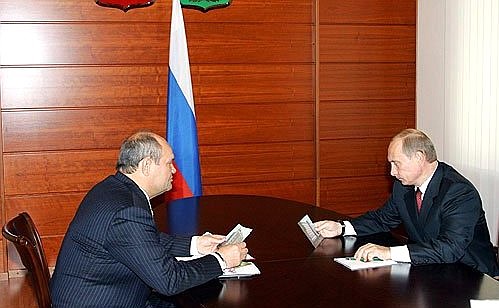 Рабочая встреча с губернатором Пензенской области Василием Бочкаревым.