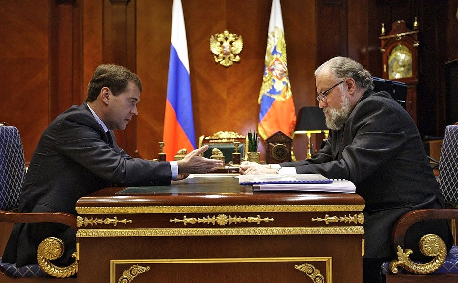 Meeting with Chairman of Central Election Commission Vladimir Churov.