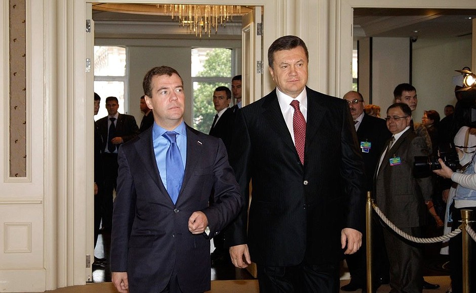 Russian-Ukrainian Economic Forum. With President of Ukraine Viktor Yanukovych.