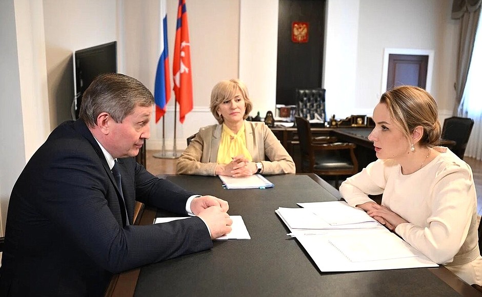 The Presidential Commissioner for Children’s Rights paid a working visit to the Volgograd Region. With Governor Andrei Bocharov.