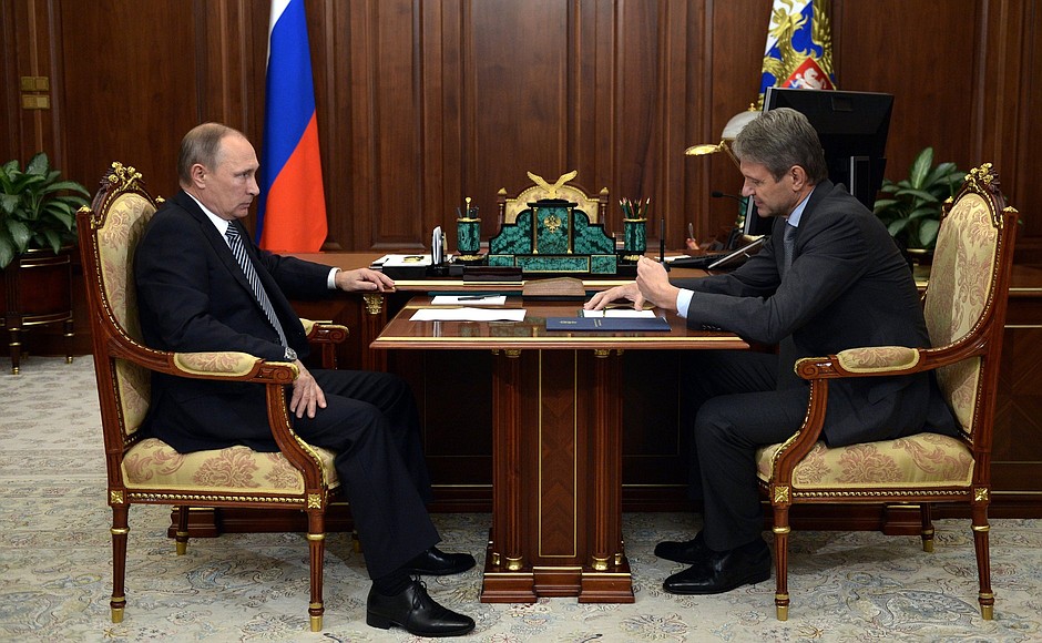 With Agriculture Minister Alexander Tkachev.