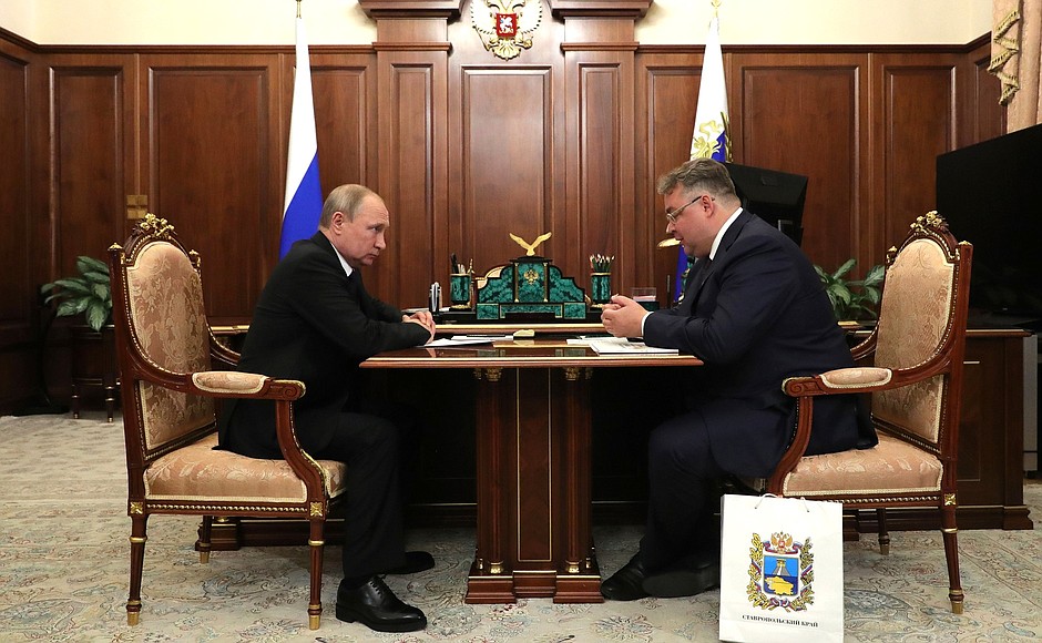 With Stavropol Territory Governor Vladimir Vladimirov.