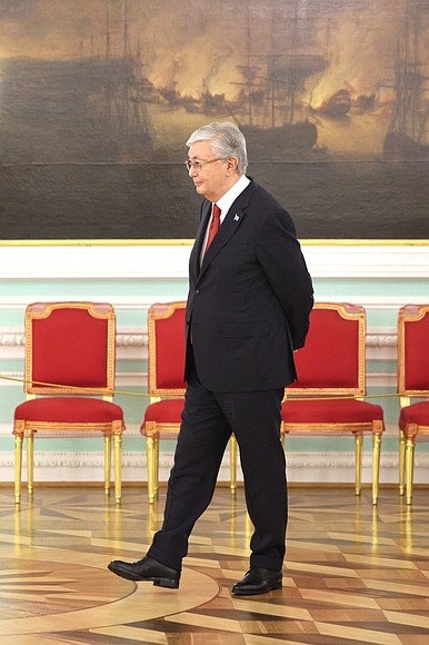 President of Kazakhstan Kassym-Jomart Tokayev at Peterhof.