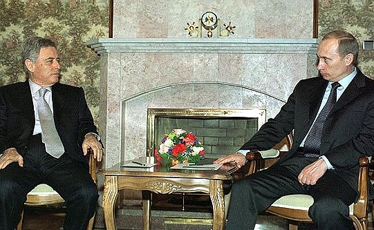 President Putin meeting with Syria\'s Vice-President Abdel Khalim Khaddam.