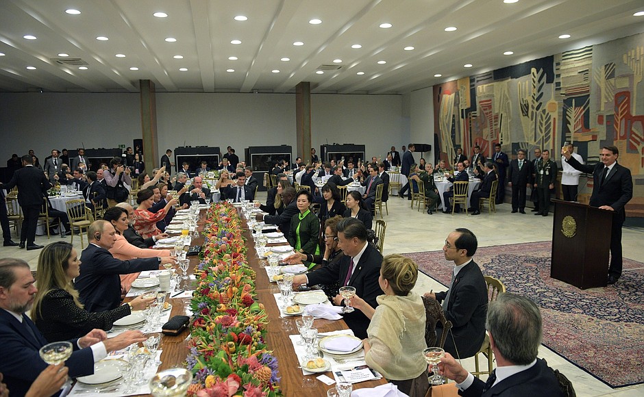 A dinner in honour of the leaders of Russia, India, China and South Africa hosted by the President of Brazil