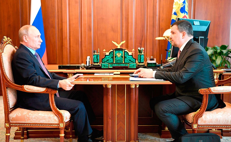 Meeting with Russian Post CEO and Chairman of the Management Board Maxim Akimov.