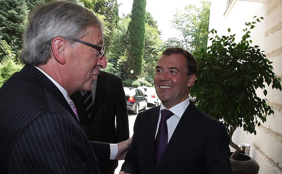 С Премьер-министром Люксембурга Жан-Клодом Юнкером.