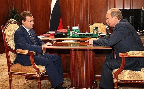 С Председателем Правительства Владимиром Путиным.