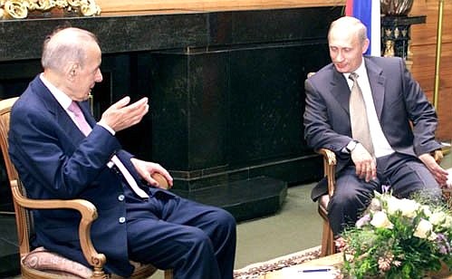 President Vladimir Putin with Heidar Aliev, President of Azerbaijan.