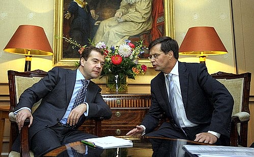 Переговоры с Премьер-министром Нидерландов Яном Петером Балкененде.