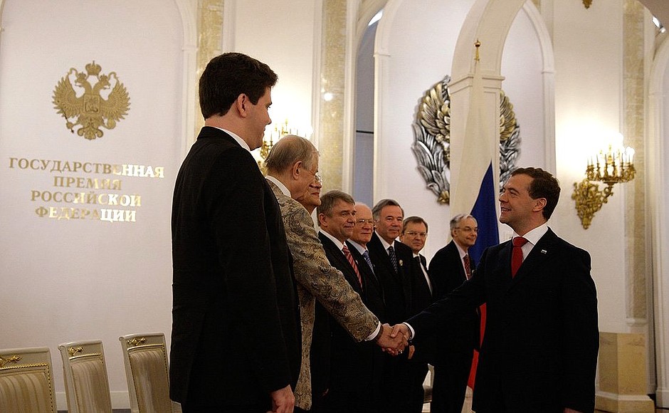 With 2009 Russian National Award winners.