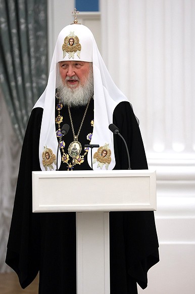 Патриарх Кирилл награждён орденом Святого апостола Андрея Первозванного.