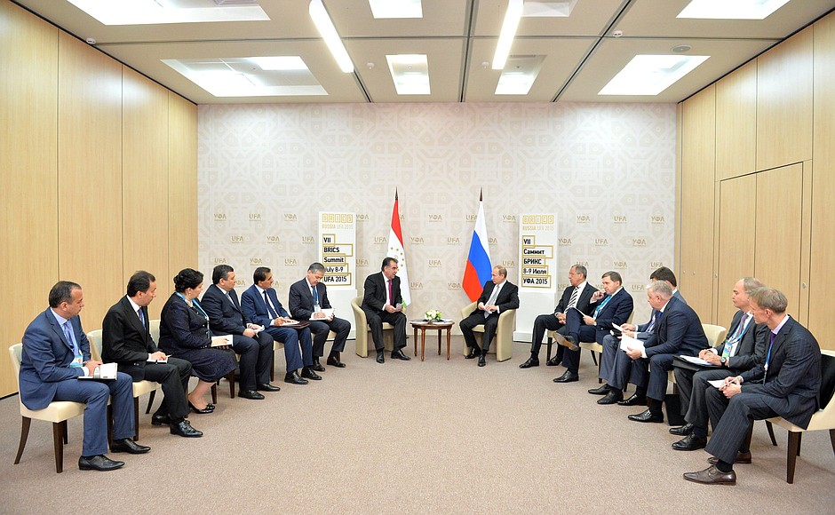 Встреча с Президентом Таджикистана Эмомали Рахмоном.