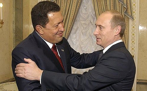 With Venezuelan President Hugo Chavez.