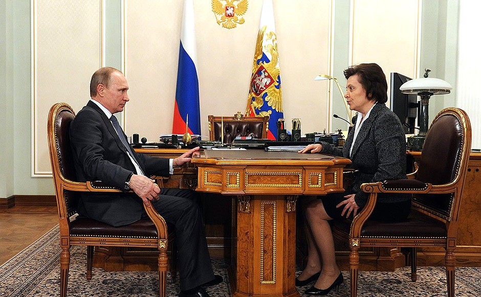 With Governor of Khanty-Mansi Autonomous Area – Yugra Natalya Komarova.