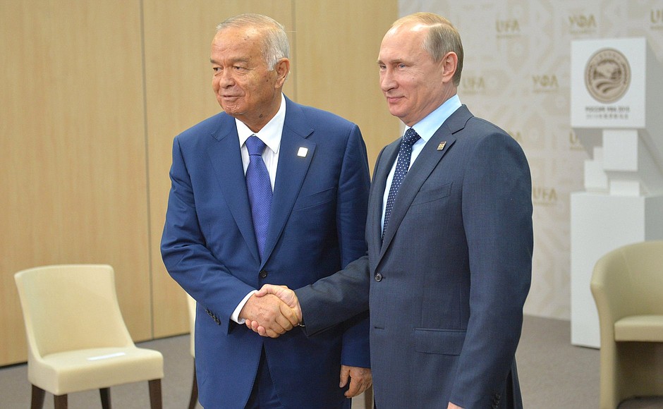 С Президентом Республики Узбекистан Исламом Каримовым.
