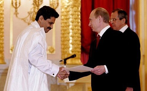 The President of Russia received the letter of credential of the Ambassador of the Islamic Republic of Mauritania, Bulla Uld Mogeiya.