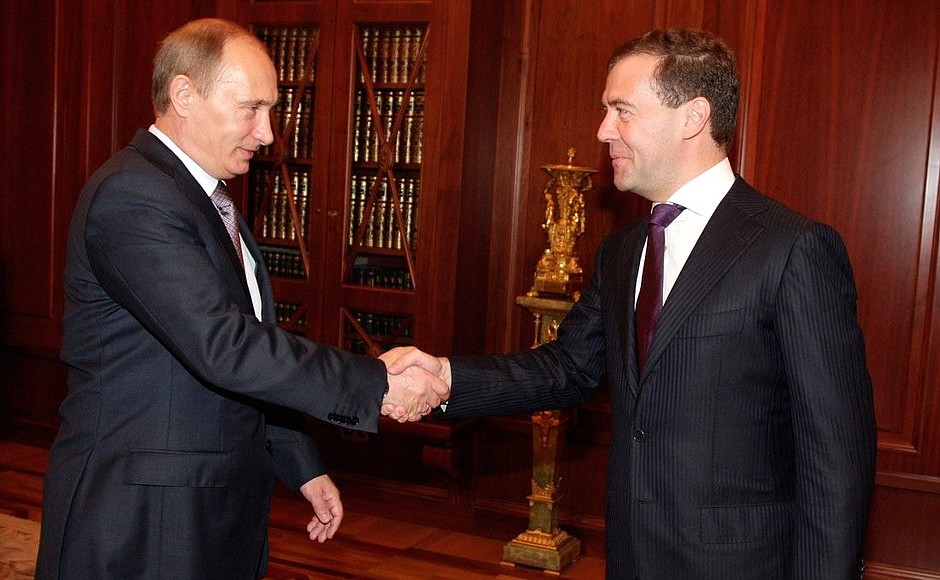 With Prime Minister Vladimir Putin.