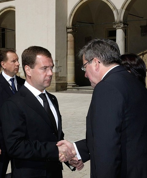 With Marshal of the Sejm and acting President of Poland Bronislaw Komorowski.