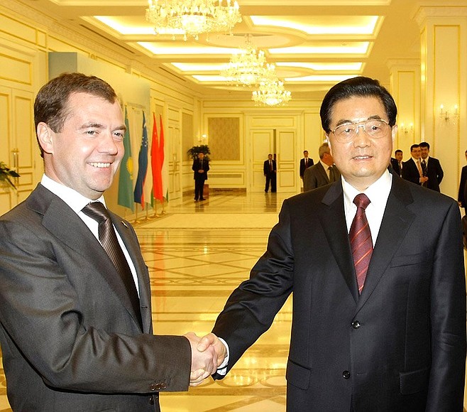 С Председателем Китайской Народной Республики Ху Цзиньтао