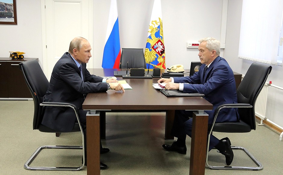 Рабочая встреча с губернатором Белгородской области Евгением Савченко.
