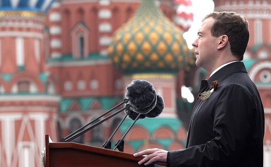 Speech at the military parade celebrating the 66th anniversary of Victory in the Great Patriotic War.