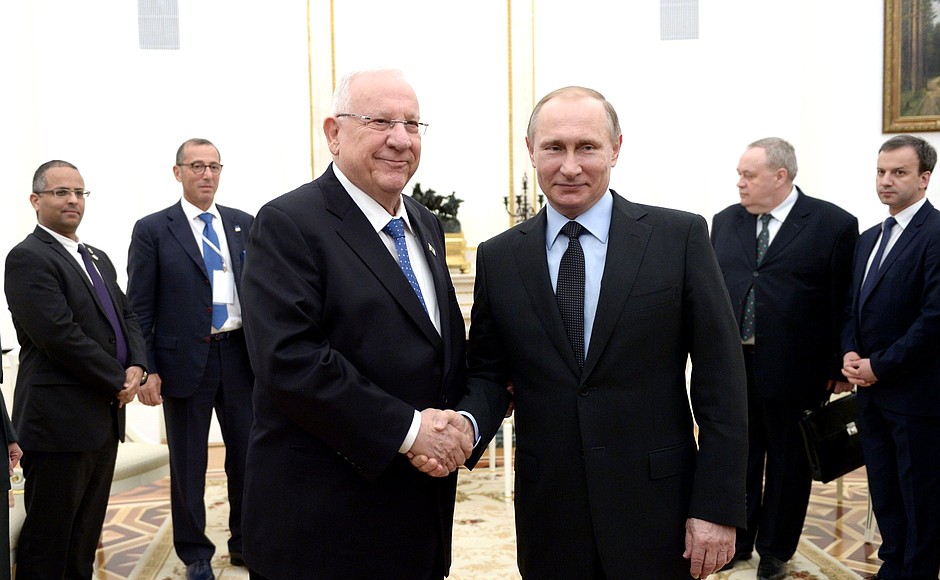 С Президентом Израиля Реувеном Ривлином.