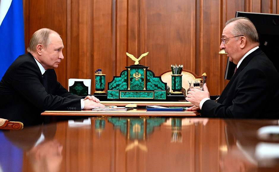 With President of Transneft Nikolai Tokarev.