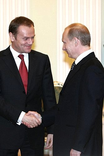 With Polish Prime Minister Donald Tusk.