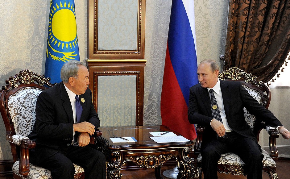 With President of Kazakhstan Nursultan Nazarbayev