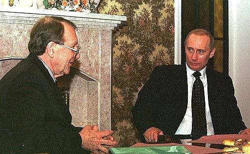 President Putin with Roald Sagdeyev.