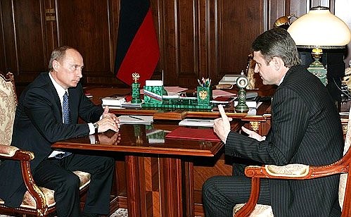 With the Governor of the Krasnodar Krai, Aleksandr Tkachev.