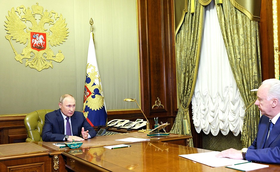 Meeting with Chairman of the Investigative Committee Alexander Bastrykin.