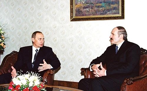 Meeting with Belarusian President Alexander Lukashenko.