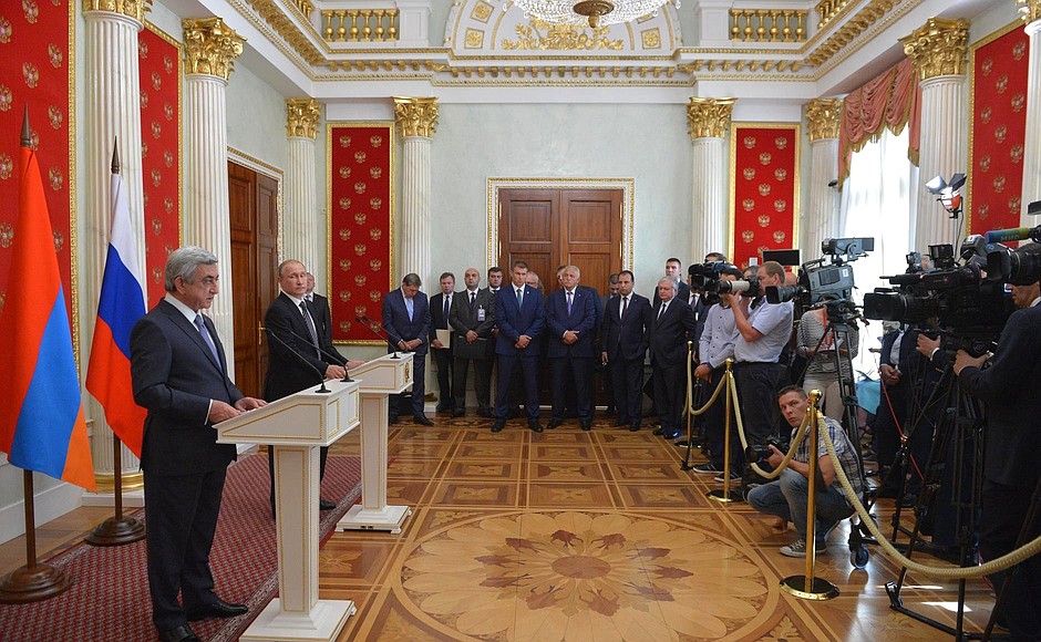 Joint news conference with President of Armenia Serzh Sargsyan.