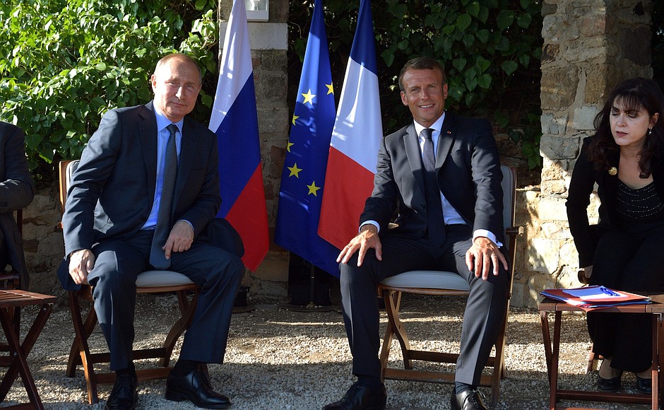 С Президентом Франции Эммануэлем Макроном.