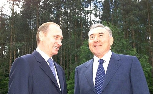 С Президентом Республики Казахстан Нурсултаном Назарбаевым.