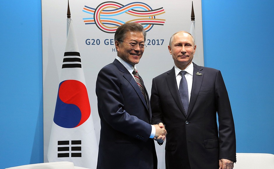 With President of South Korea Moon Jae-in.