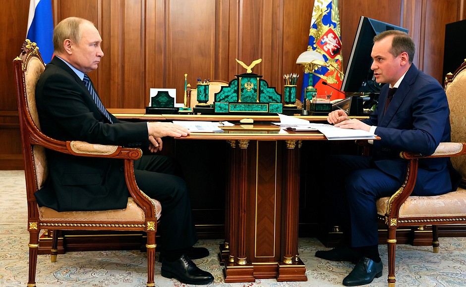 Meeting with Head of the Republic of Mordovia Artem Zdunov.