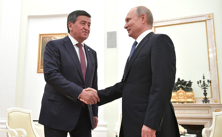 With President of the Kyrgyz Republic Sooronbay Jeenbekov.