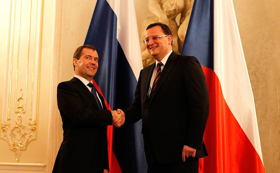 With Czech Prime Minister Petr Necas.