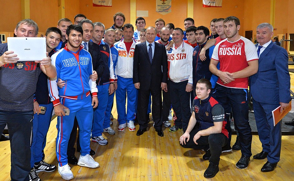 During the visit to the Federal Martial Arts Centre.