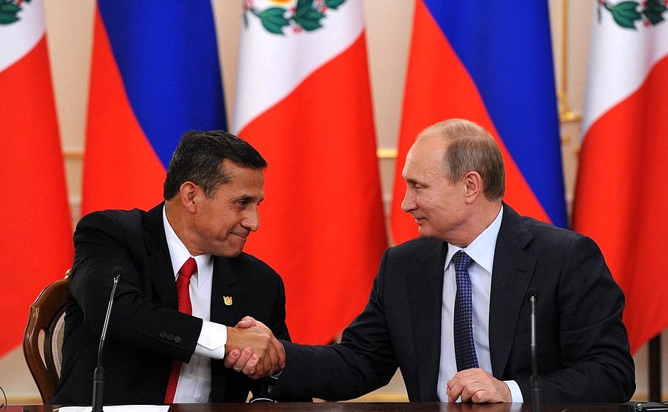 With President of Peru Ollanta Humala.