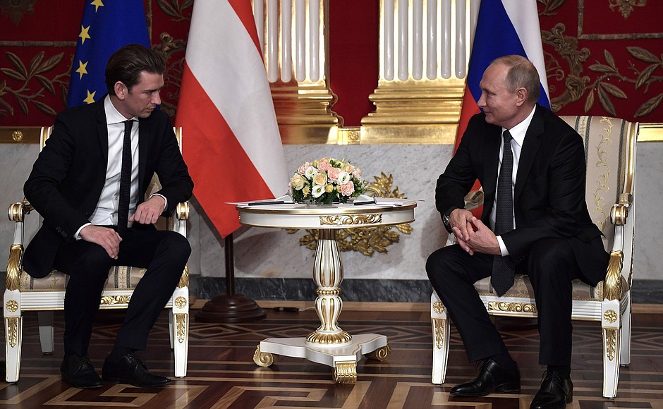 Talks with Federal Chancellor of the Republic of Austria Sebastian Kurz.