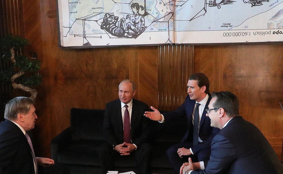 Talks with Federal Chancellor of Austria Sebastian Kurz.