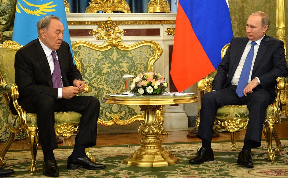 С Президентом Казахстана Нурсултаном Назарбаевым.