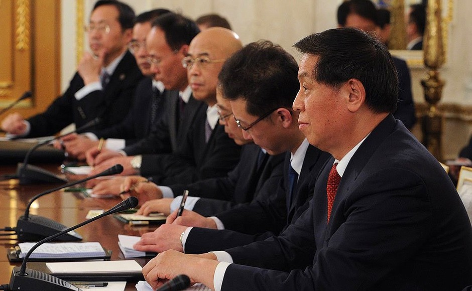 Встреча с руководителем канцелярии Центрального комитета Коммунистической партии Китая Ли Чжаньшу.