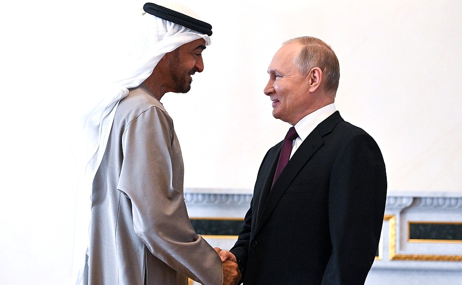 With President of the United Arab Emirates Mohammed bin Zayed Al Nahyan.